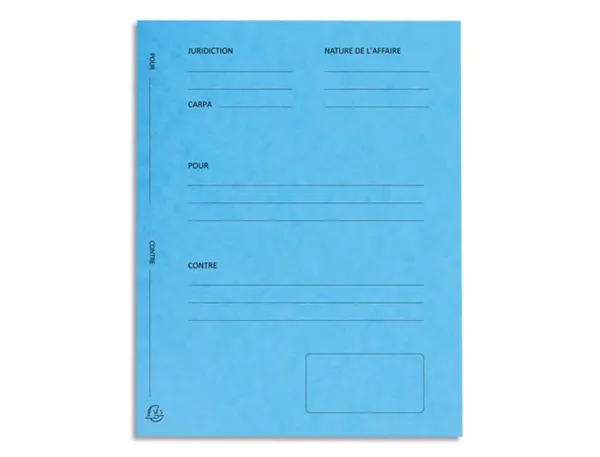 EXACOMPTA Dossiers de plaidoirie "Pour / Contre", turquoise — Chemises & trieurs