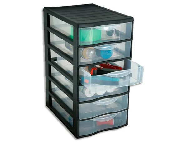 Tour plastique orgamix sundis 6 tiroirs 36,5 x h50 x 26 cm système d arrêt — Non classé