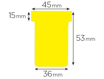 Fiche t planning nobo indice 1.5 coloris jaune étui 100 unités — Non classé