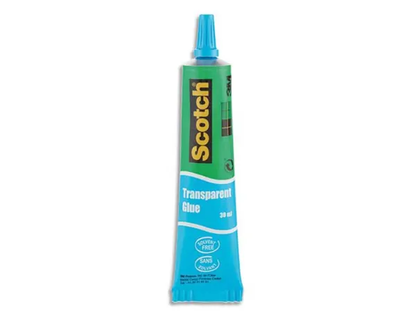 Colle transparente scotch papier carton tissus photos lavable sans solvant tube 30ml — Non classé