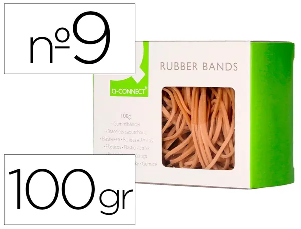 Bracelet caoutchouc q-connect n.9 90x2mm boîte fenêtre 100g — Non classé