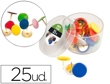 Punaise plastifiée coloris assortis boîte 25 unités — Non classé