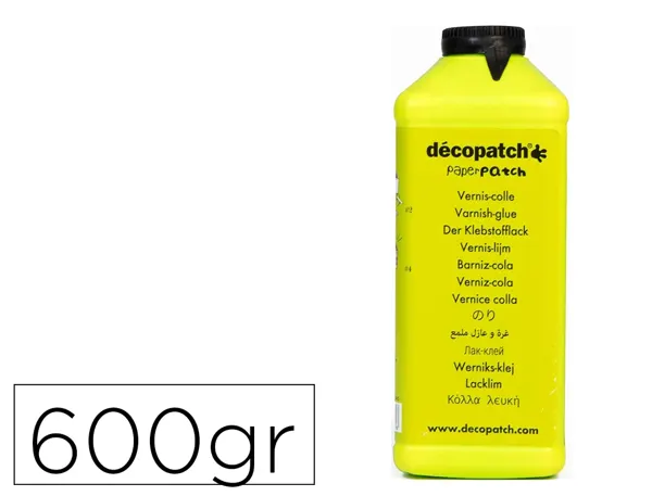 Vernis colle decopatch satine tous support sechage rapide coloris transparent bouteille 600gr — Non classé