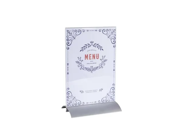 Porte-visuel exacompta acrylique vertical a4 socle aluminium coloris cristal — Non classé