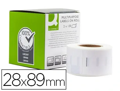 Étiquette adhésive q-connect 58x89mm compatible dymo 99010 boîte 260 unités — Non classé