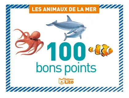 Bon point éditions lito les animaux de la mer texte pédagogique au verso 61x82mm boîte 100 unités — Non classé
