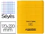 Piqûre 48 pages avec 2 rabats, format 17x22 cm, seyès 90g, couverture polypropylène jaune, CONQUERANT CLASSIQUE —… — vue 2