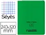 Piqûre 96 pages avec 2 rabats, format 24x32 cm, seyès 90g, couverture polypropylène vert, CONQUERANT CLASSIQUE —… — vue 2