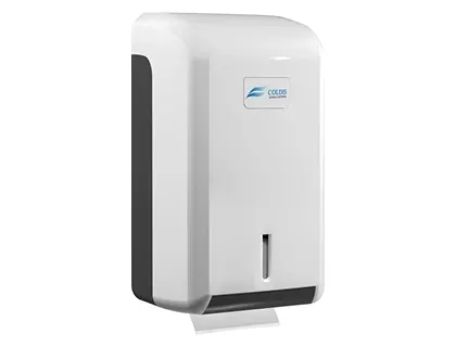 Distributeur papier hygienique abs blanc grand modèle max 2 paquets 250 feuilles fermeture à clé chassis abs gris — Non…