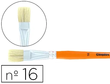 Brosse plate cléopâtre nº16 soie de porc bois fsc vernis protecteur — Non classé