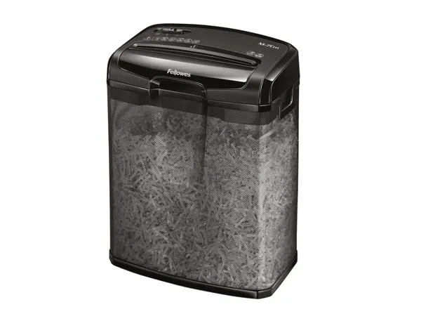 Destructeur fellowes m-7cm coupe croisée 4x35mm din p-4 corbeille 13 litres 38,7x32x18,6cm — Non classé