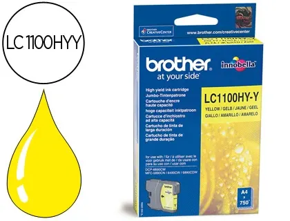 Cartouche d'encre original brother lc1100hyy 750 p jaune — Non classé
