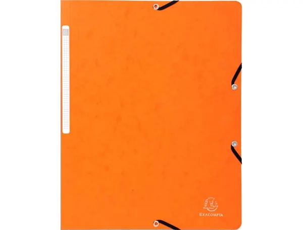 EXACOMPTA Chemise à élastiques, A4, en carton, orange — Chemises & trieurs