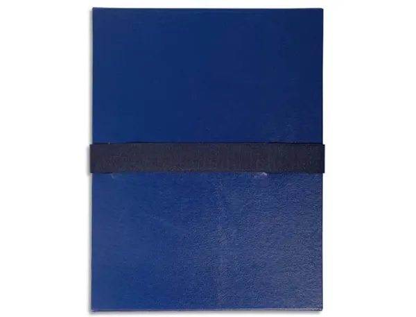 EXACOMPTA Chemise à dos extensible Balacron, bleu foncé — Classement & archivage