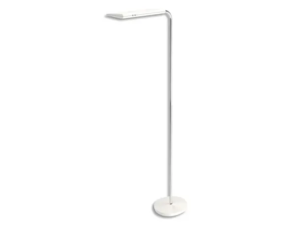 Lampadaire Alba Led Swing Reversible Tete Abs Pivotante Fut Chrome Base Metal Lestee Leds Integrees 30w Blanc — Aménagement…