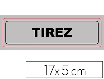Plaque signalisation viso sign pvc auto-adhesive tirez 17x5cm — Non classé
