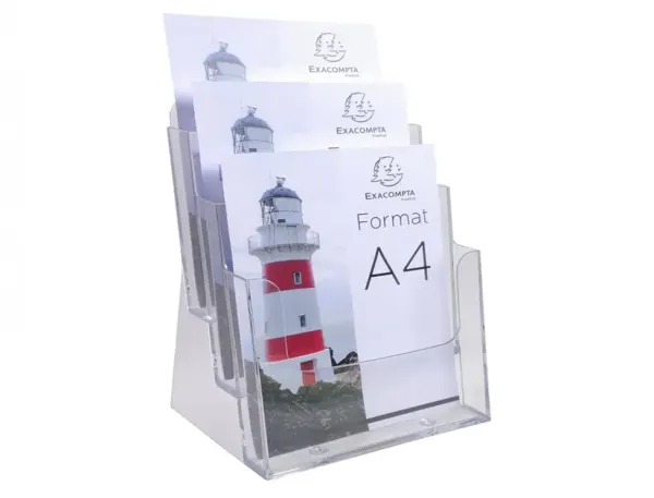 Porte-brochure a4 vert. 3c porte-brochures 3 cases - exacompta - format a4 — Non classé