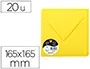 Paquet de 20 enveloppes Pollen 165x165mm 120g jaune, Clairefontaine — Aménagement d'espace — vue 2