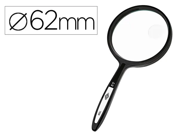 Loupe q-connect bifocale en verre diam. 62mm poignee courbee coloris noir — Non classé