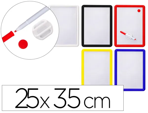 Tableau mini ardoise magnétique feutre brosse inclus 25x35cm coloris assortis — Non classé