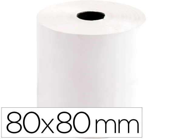 Bobine thermique q-connect 80mm largeur x 80mm diametre 55gr sans bisphenol a — Non classé