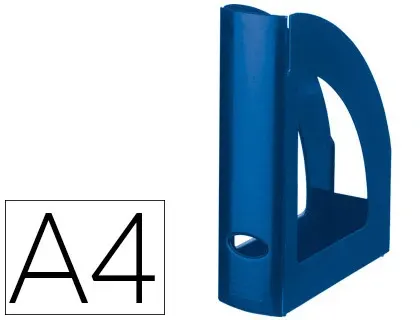 Porte-revues q-connect plastique grande capacité stabilité 2100 microns 250x80x320mm coloris bleu opaque — Non classé