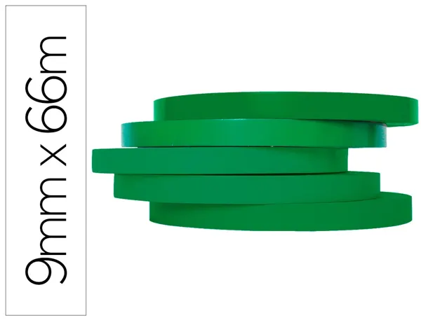 Ruban adhésif q-connect scelleuse sac 9mmx66m coloris vert — Non classé