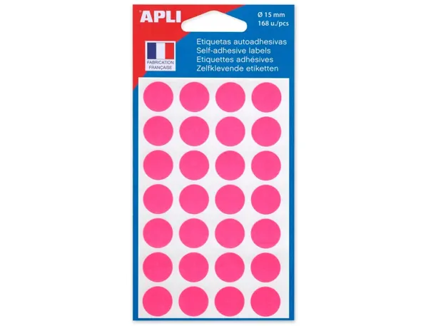 APLI Pastille de signalisation, diamètre: 15 mm, rose — Fournitures — vue 3