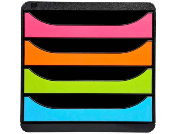 EXACOMPTA Module de classement BIG-BOX, 4 tiroirs, arlequin — Aménagement d'espace — vue 3