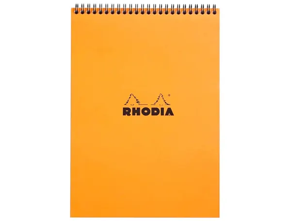 RHODIA Bloc spiralé No. 18, format A4, quadrillé 5x5, orange — Papier, cahier & courrier — vue 3