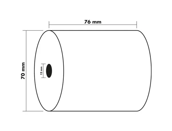 EXACOMPTA Bobines pour caisses, 76 mm x 25 m x 12 mm — Papier, cahier & courrier — vue 5