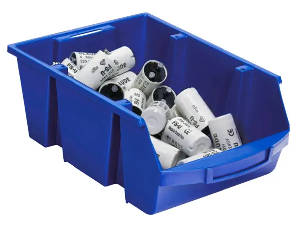 Bac A Bec Viso Polypropylene Empilable Resistant Grande Ouverture Porte-Etiquette 45,5x30x17,5cm 28l Bleu —… — vue 5