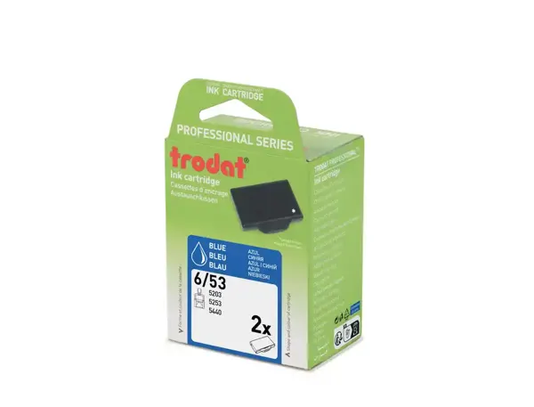 trodat Cassette d'encrage de rechange, 6/53, pack de 2, bleu — Cartouches & toners — vue 3