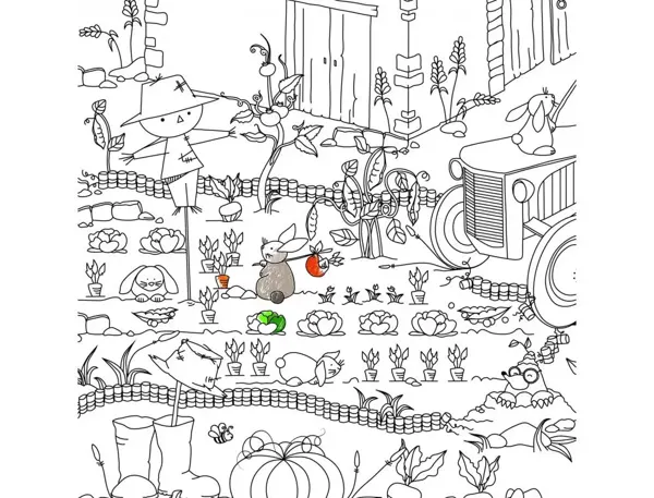 Coloriage Geant Bouchut La Ferme 120x80 cm Papier 150g Impression Noir — Activités artistiques — vue 4