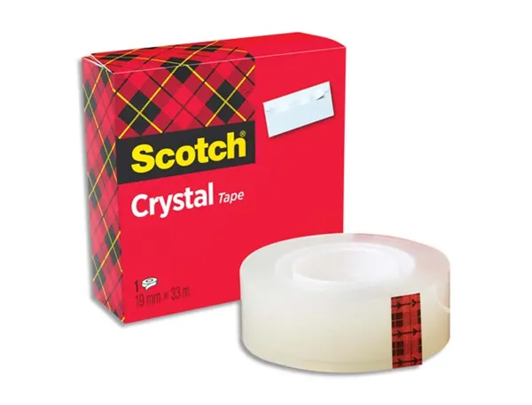 Scotch Ruban adhésif Crystal Clear 600, 19 mm x 33 m, carton — Fournitures — vue 5