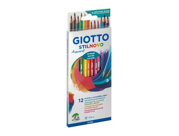 GIOTTO Crayon de couleur STILNOVO ACQUARELL, étui de 12 — Fournitures — vue 3