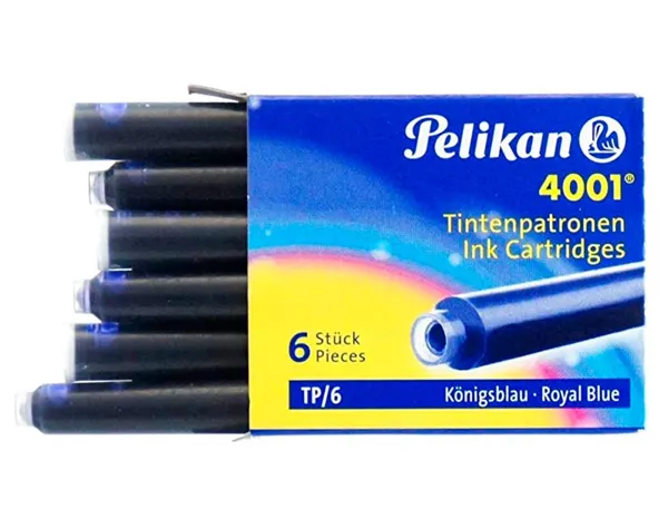 Pelikan Cartouche d'encre 4001 TP/6, bleu royal — Stylos plume & effaceurs — vue 5